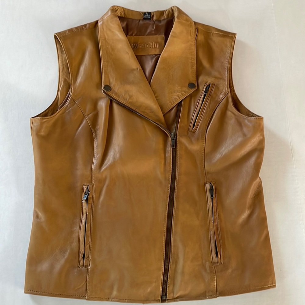 Whetblue Leather Moto Vest